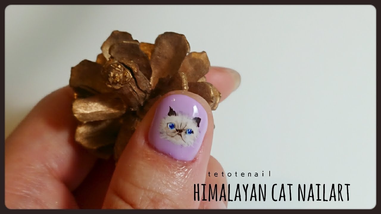 【猫ネイル】Himalayancat nailart.ヒマラヤンのネイルです🐱
