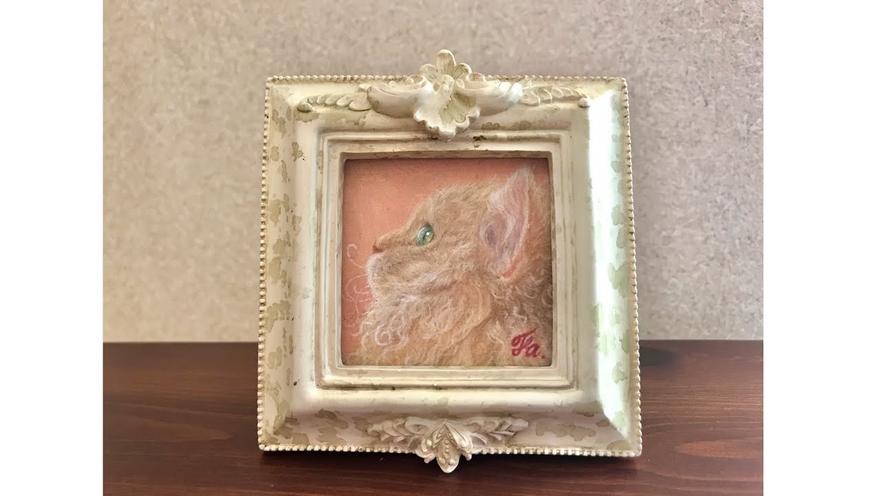ミニ色鉛筆画【セルカークレックス / マロンくん】の制作過程