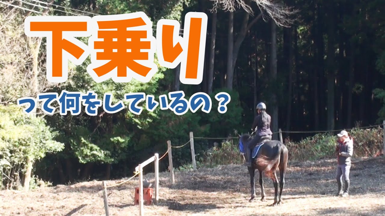 下乗りって何をしているの？