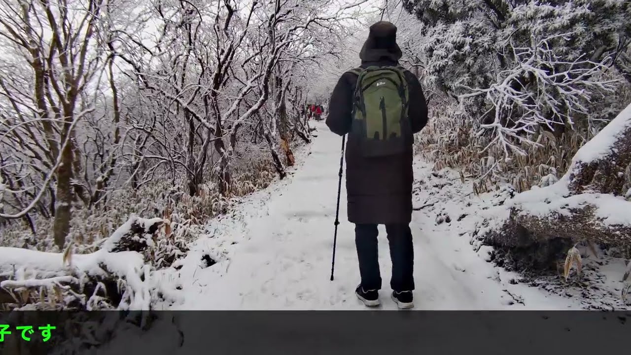 【4K 冬山登山 くじゅう連山 雪山絶景 大分県】くじゅう連山制覇への道14「沓掛山」「扇ヶ鼻」へ