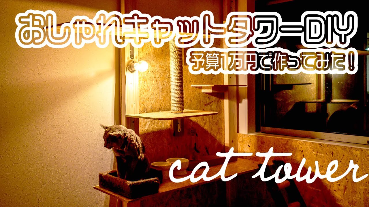 おしゃれキャットタワーをDIY！ロシアンブルーのおうちをリノベーション！