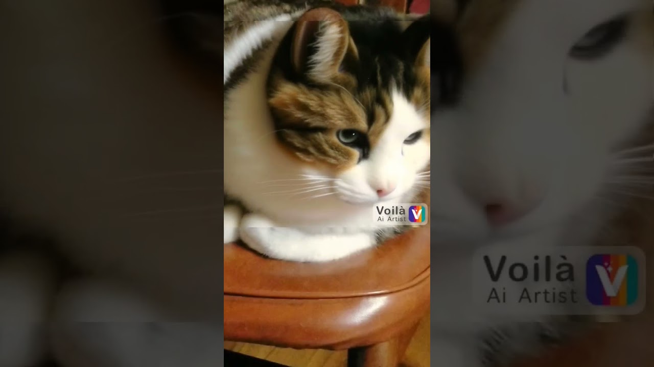 椅子の上の猫 #voilà #cat【#うさぎ猫のタビちゃん】#bunny_cat_tabi