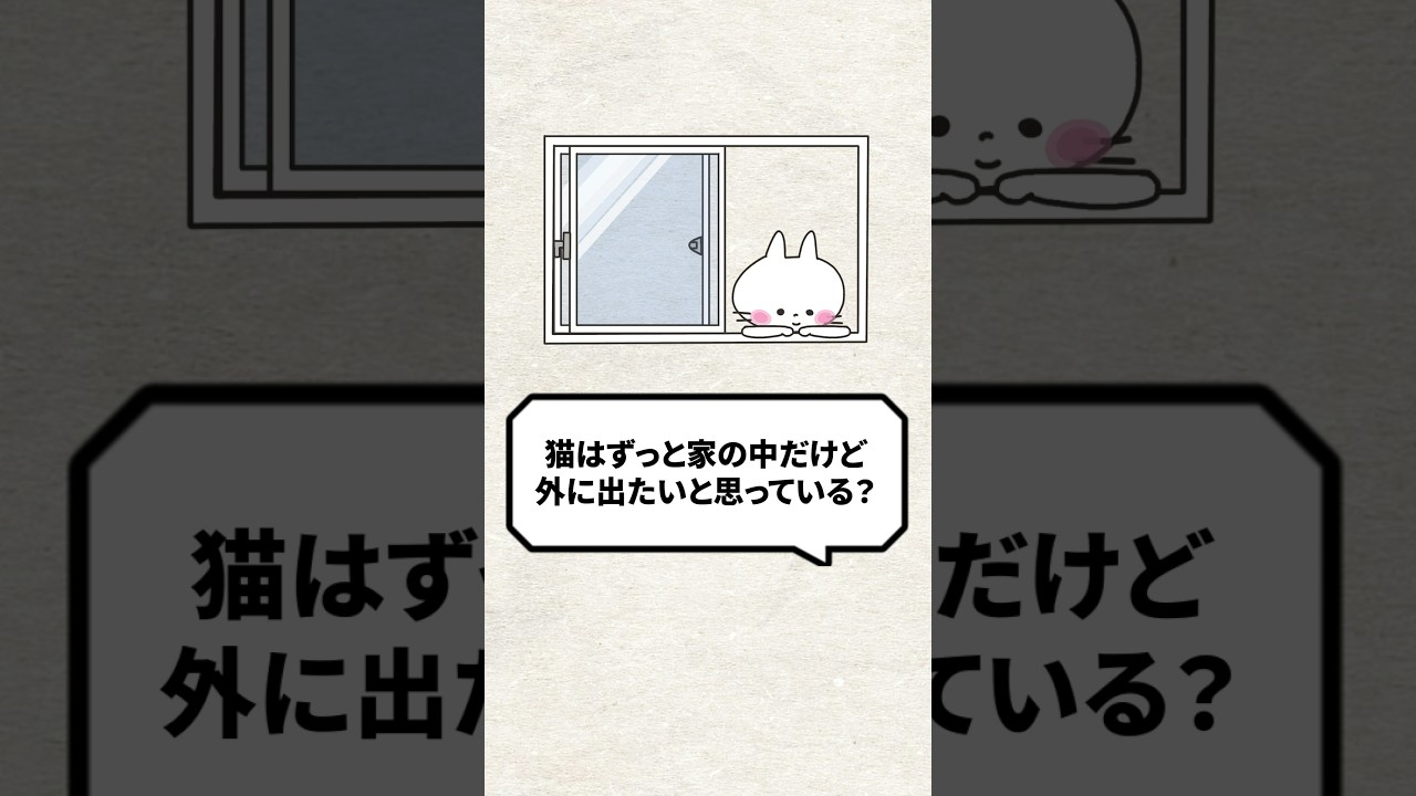 Q：猫はずっと家の中だけど外に出たいって思ってる？