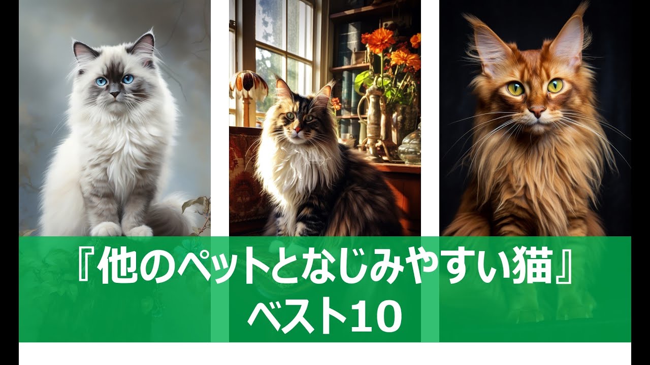 【人気の猫】他のペットとなじみやすい猫ベスト10