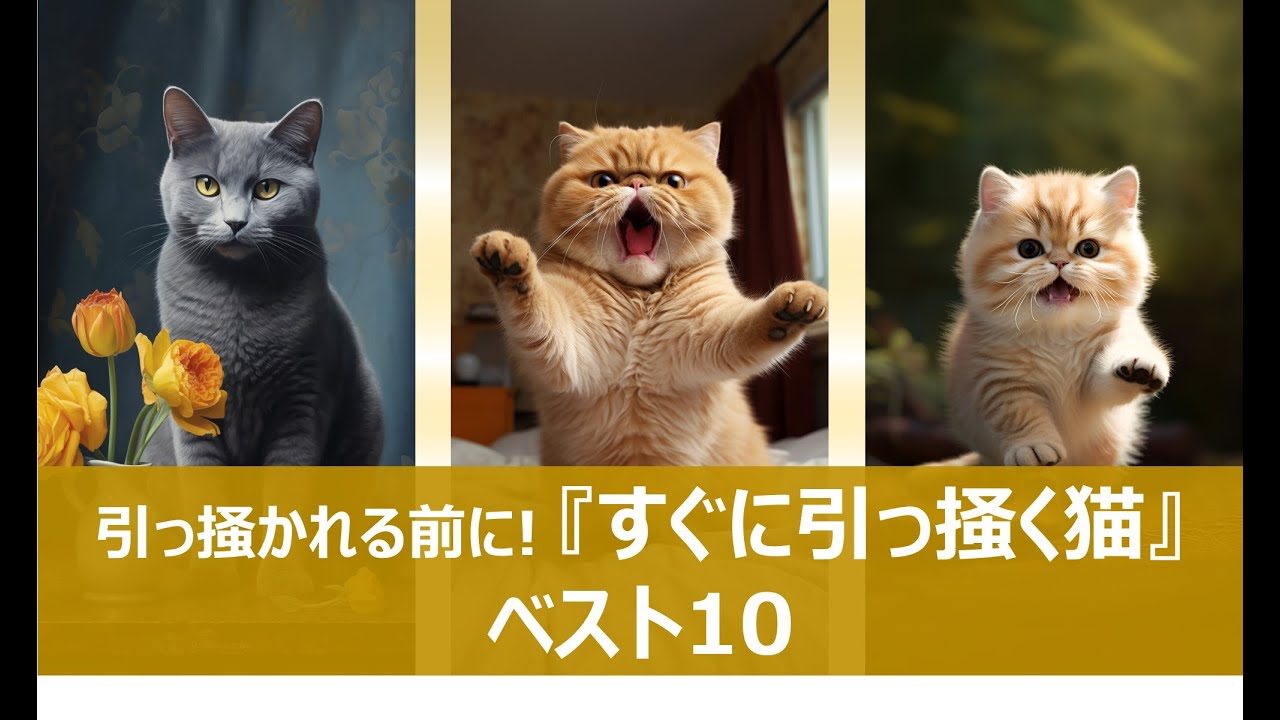 【人気の猫】引っ掻かれる前に!すぐに引っ掻く猫ベスト10
