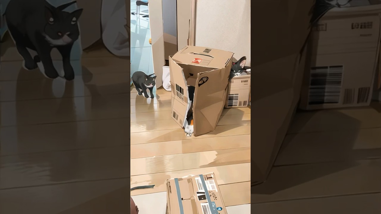 後ろにも猫がいるとai変換されたシンガプーラ兄弟の一幕