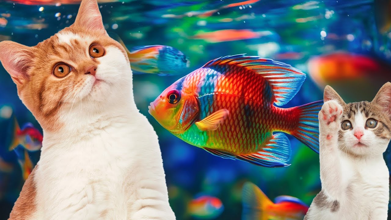 Your Cat Will Love To Watch This Video 🐟📺 Fishes Full HD To Entertain Your Pet