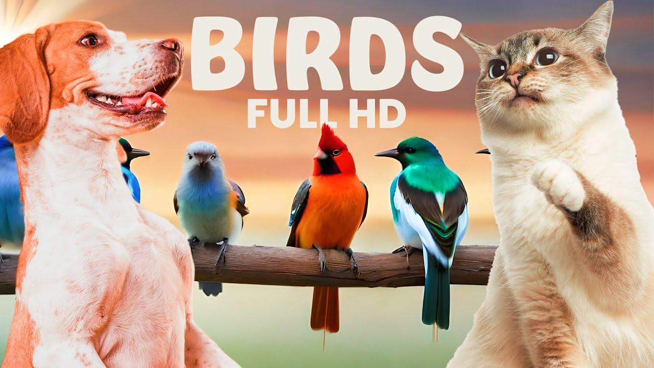 Warning! Your pet is going to get addicted to this video 📺🐦 Full HD Birds and relaxing music