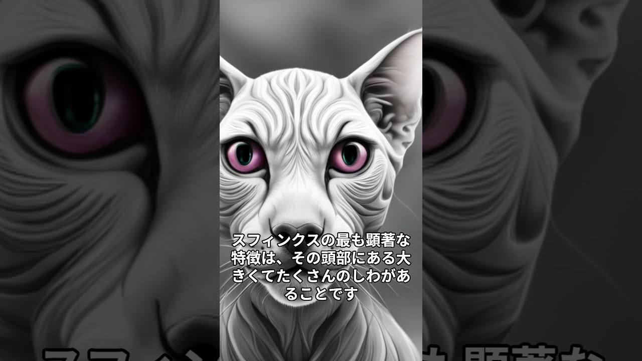 猫のスフィンクスはとてもユニーク