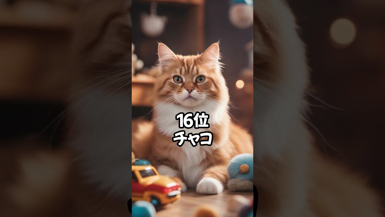 日本で多い猫の名前ランキング2023 ベスト20 #shorts