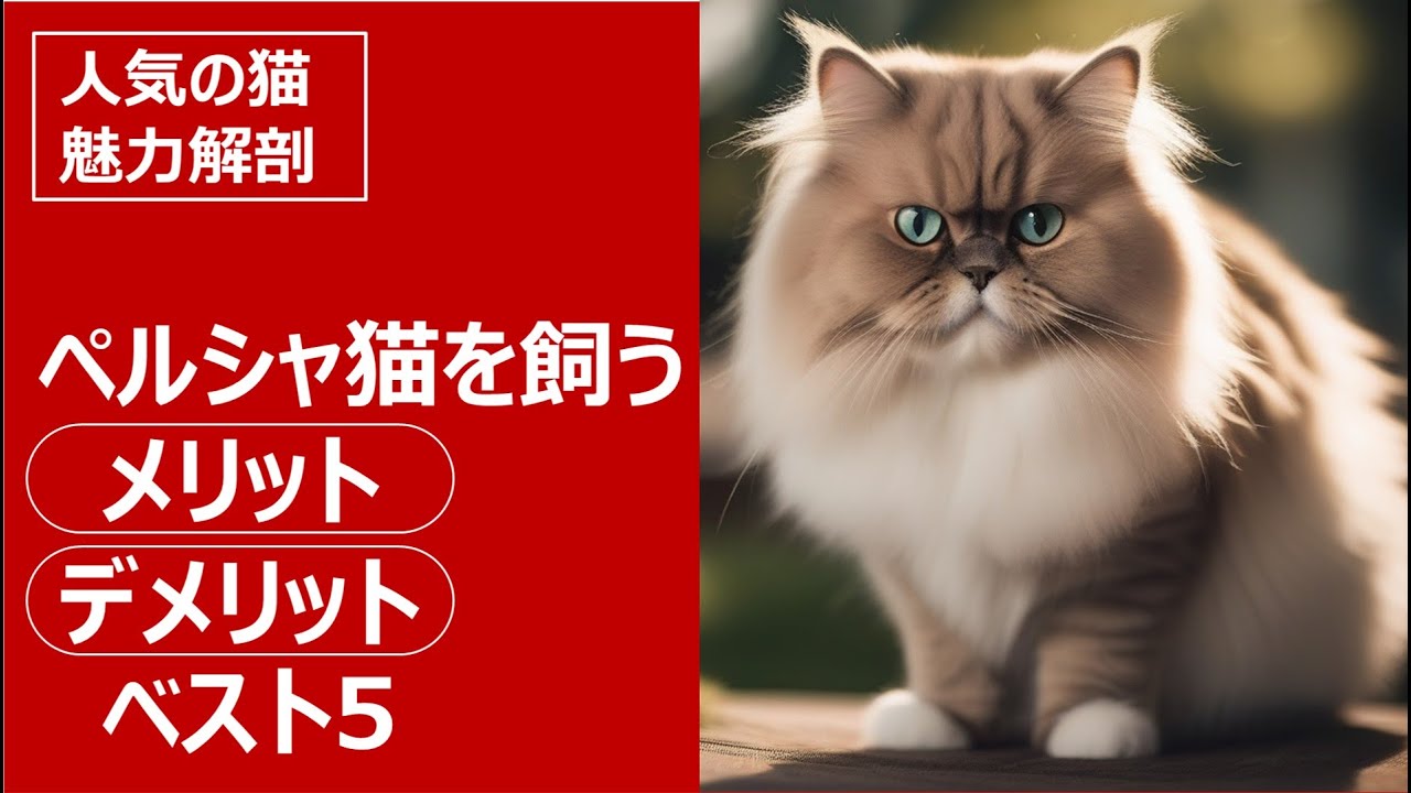 人気の猫 魅力解剖！ペルシャ猫を飼うメリット・デメリットベスト5