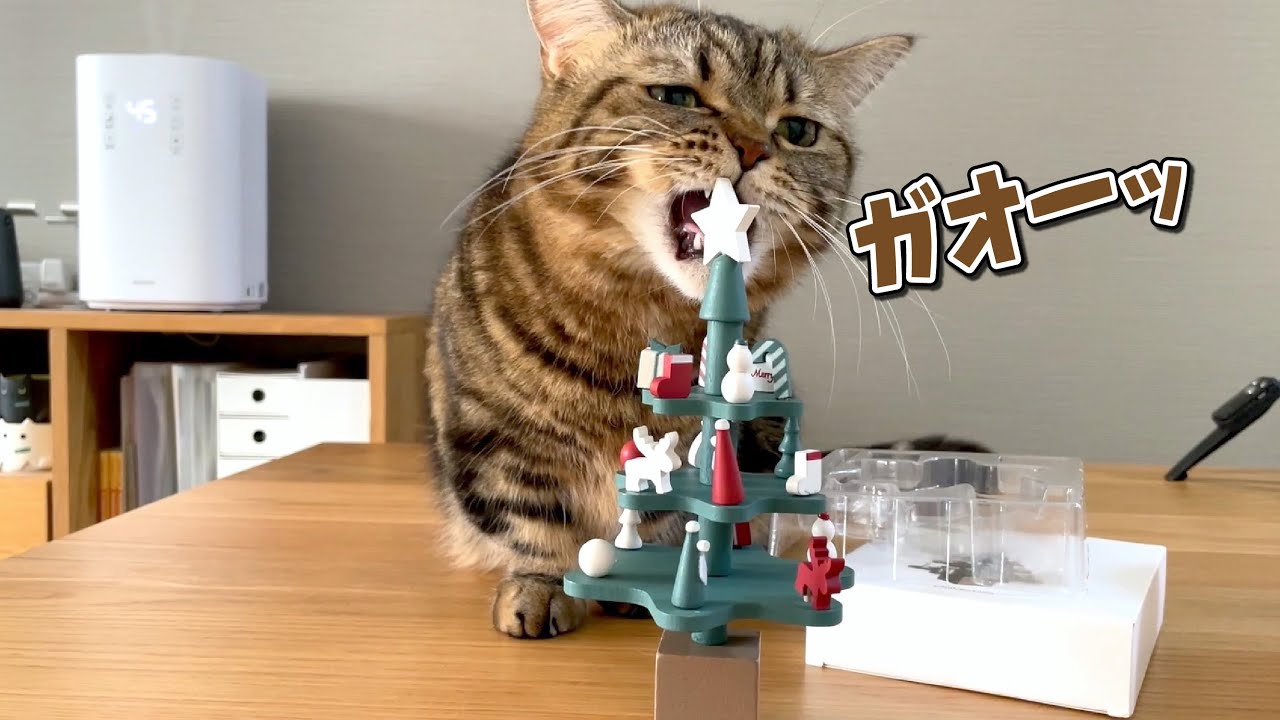 クリスマスツリーを食べちゃうメル怪獣が現れました…！