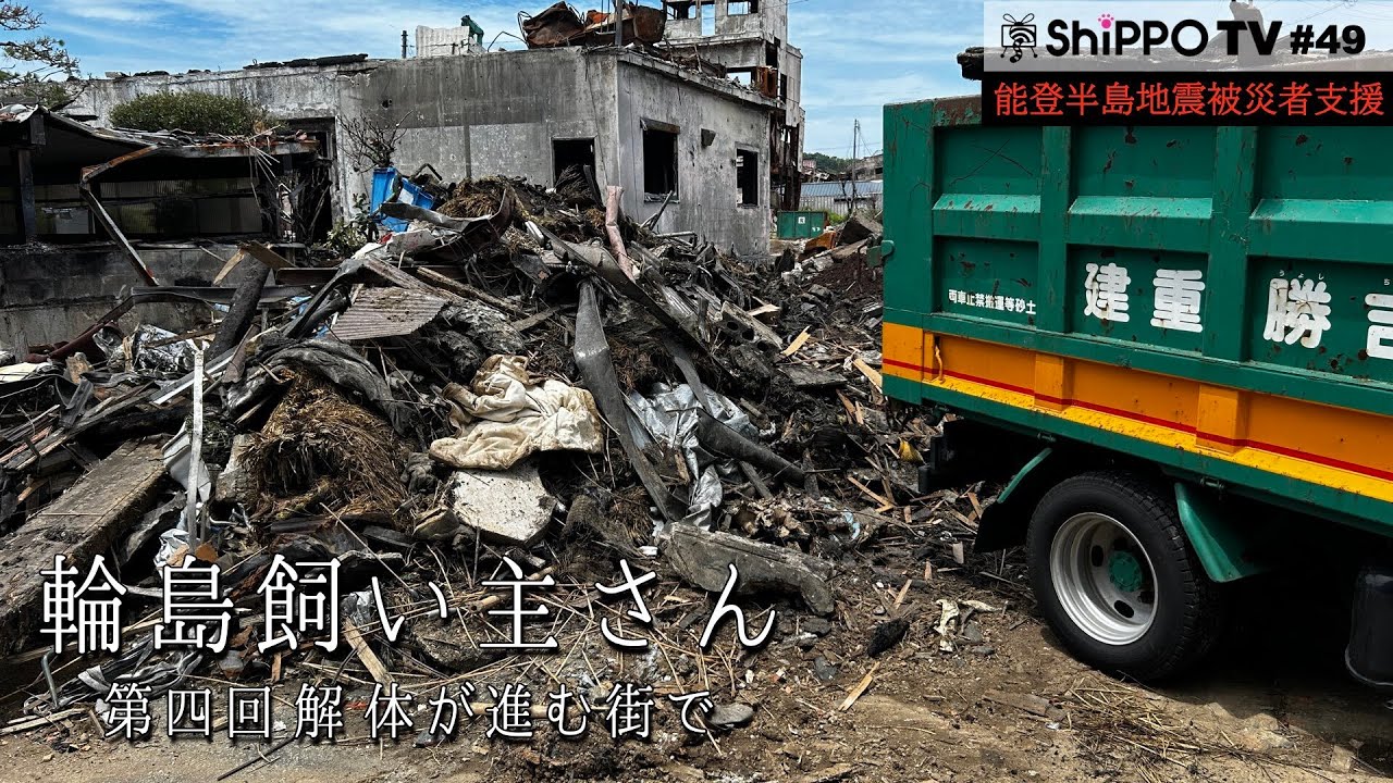 能登半島地震 動物保護 『輪島の飼い主さん』第四回 解体が進む街で【ShippoTV 保護猫情報番組vol.49】