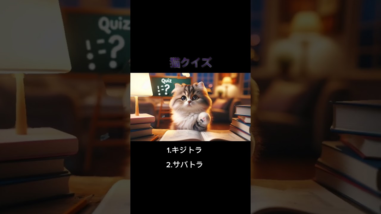 猫の毛柄、キジトラとサバトラ。日本に多いのは?1. キジトラ2. サバトラ #猫のいる暮らし #猫物語 #猫クイズ