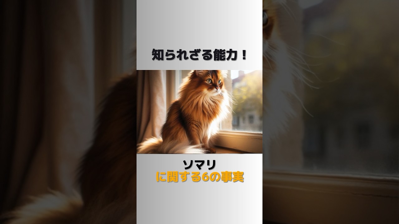 【動物雑学】知られざる能力！ソマリに関する6つの事実