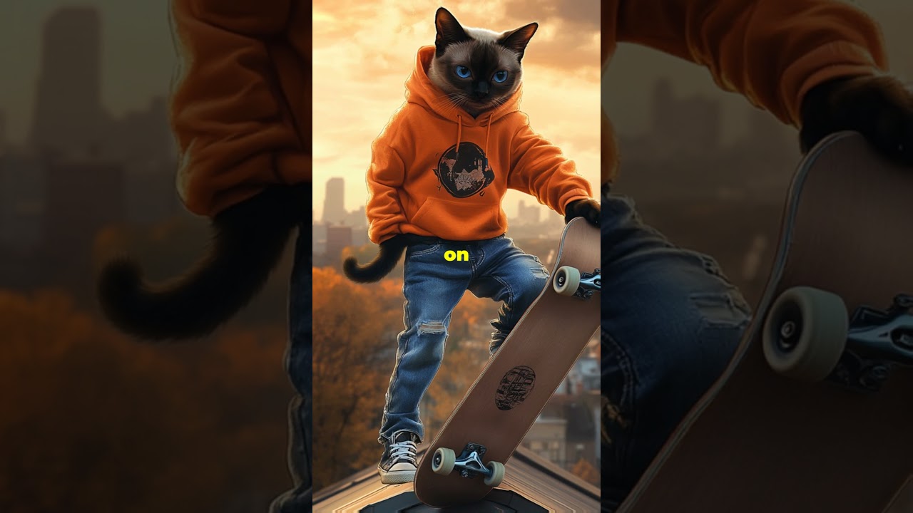 Tony Pawk - The Skateboarding Siamese Cat