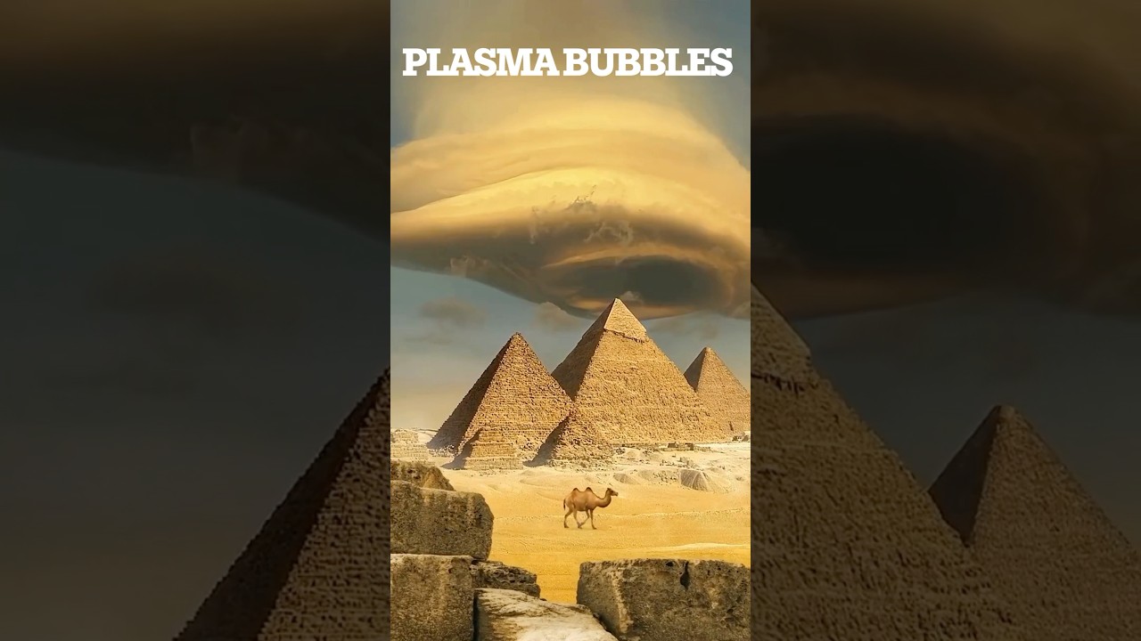 Mysterious Plasma Bubbles over Pyramids. #pyramid #shorts