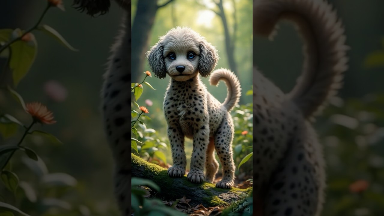 Epic Cat-Dog Fusion! Bengal Meets Poodle & Corgi 🐱+🐶 = 😲 #CatDogFusion #PetMashup #ai