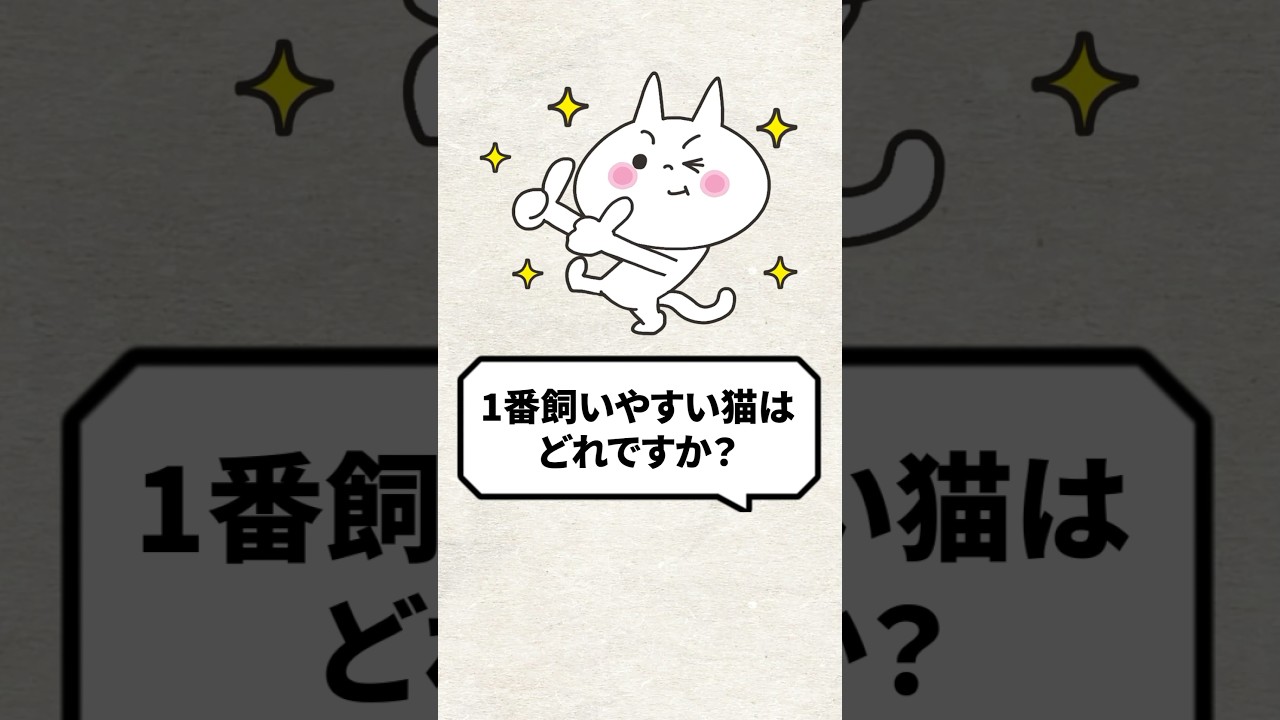 Q：1番飼いやすい猫はどれですか？ #猫 #保護猫 #ねこ