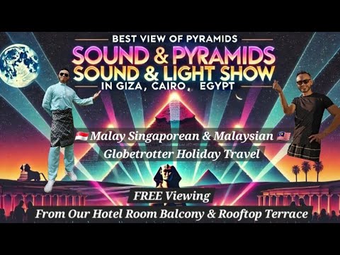 Giza Pyramids Light Sound Show: FREE View Hotel Room Balcony - Pyramids View Inn Cairo Egypt
