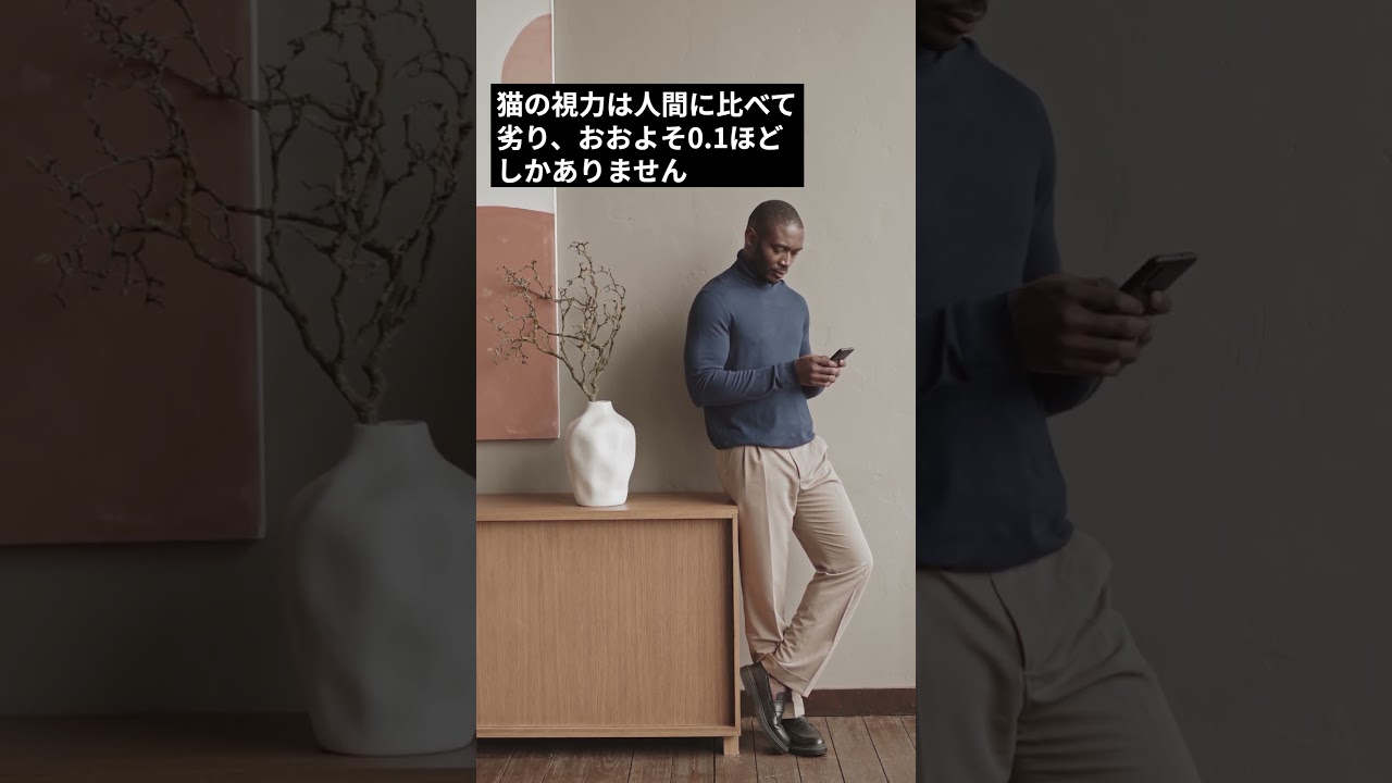猫に見えている世界＃７／視力は0 1程度 #shorts #cat  #のら猫