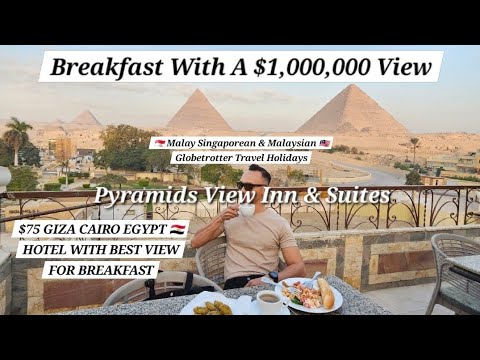 From Singapore To Egypt: Rooftop Breakfast PYRAMIDS VIEW INN Hotel Giza Cairo