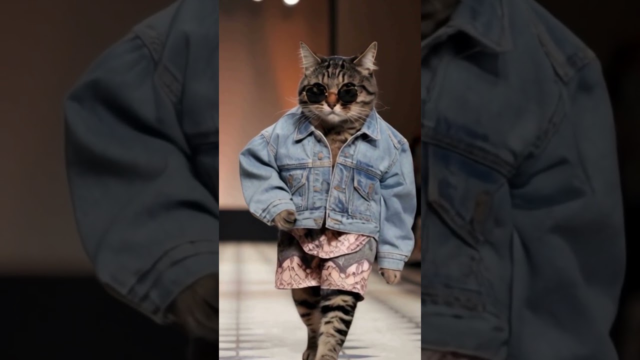Catwalk (Meow, meow, strut the catwalk) #abyssinian #balinese #blackcat
