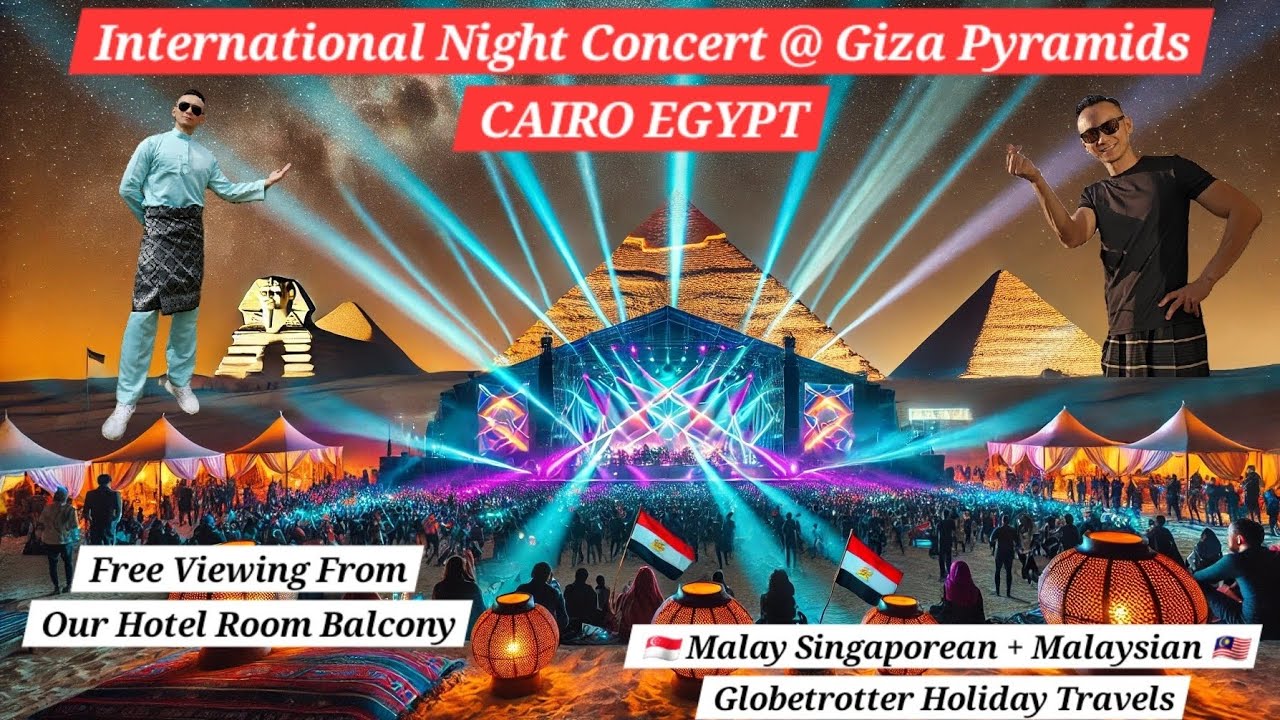 FREE Viewing Of Music Concert GIZA PYRAMID? We Show You How! (Pyramids View Inn Cairo Egypt Hotel)