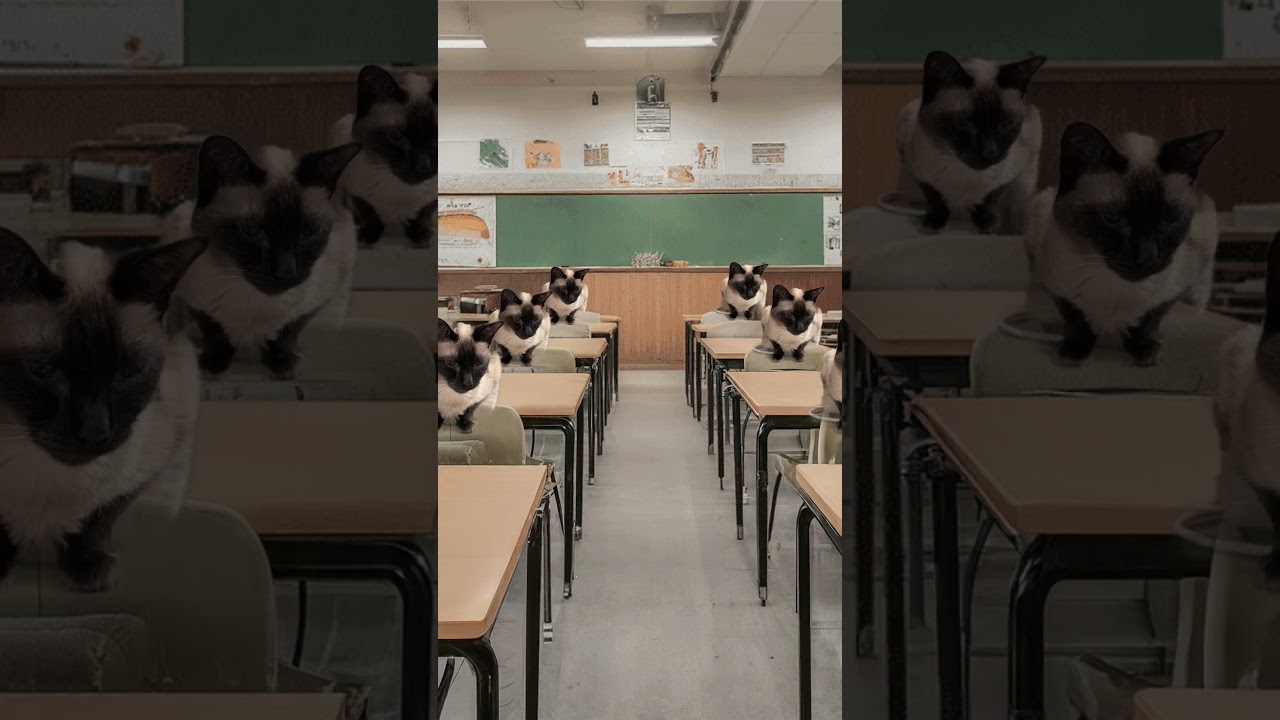 シャム猫だらけの教室🐱 - Many Cats🏫 - #shorts #cat