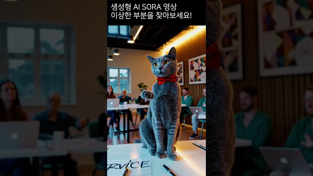 고양이 앞 발이 세 개 #고양이 #cat #sora