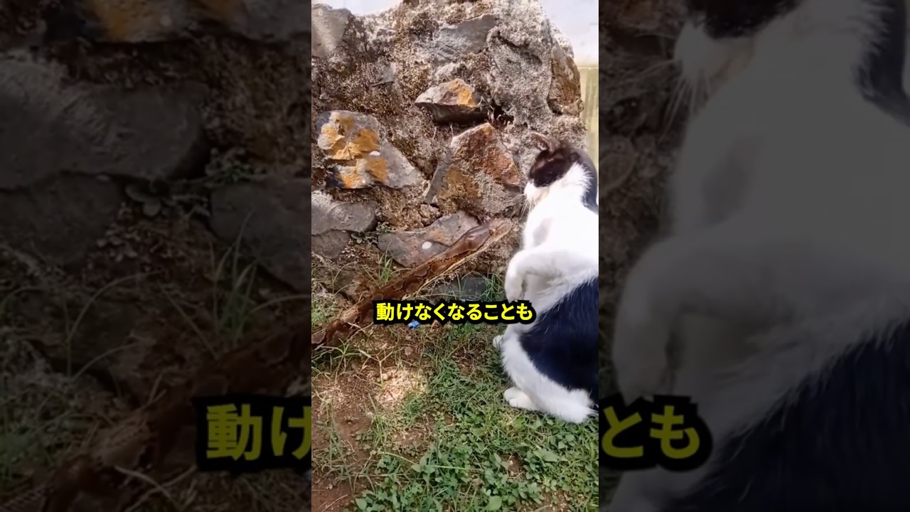 ヘビ vs 猫戦ったらどっちが勝つ？