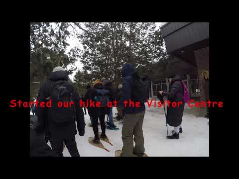 Snow-shoeing at Wye Marsh conservation Area - Boardwalk Trail