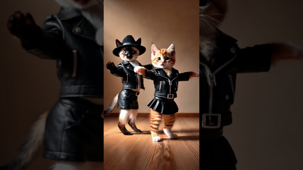 シャム猫と茶トラがAPT. #music #APT#AI猫#ai猫#cat #ブルーノマーズ #ロゼ#ブラックピンク