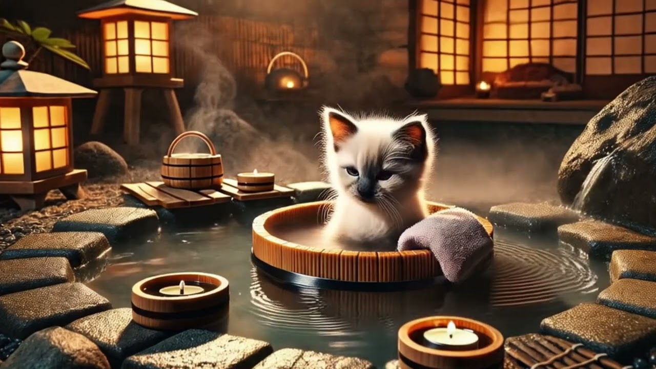 【癒し】猫１匹旅in京都！可愛いAIシャム子猫に癒されるA trip with just one cat in Kyoto!