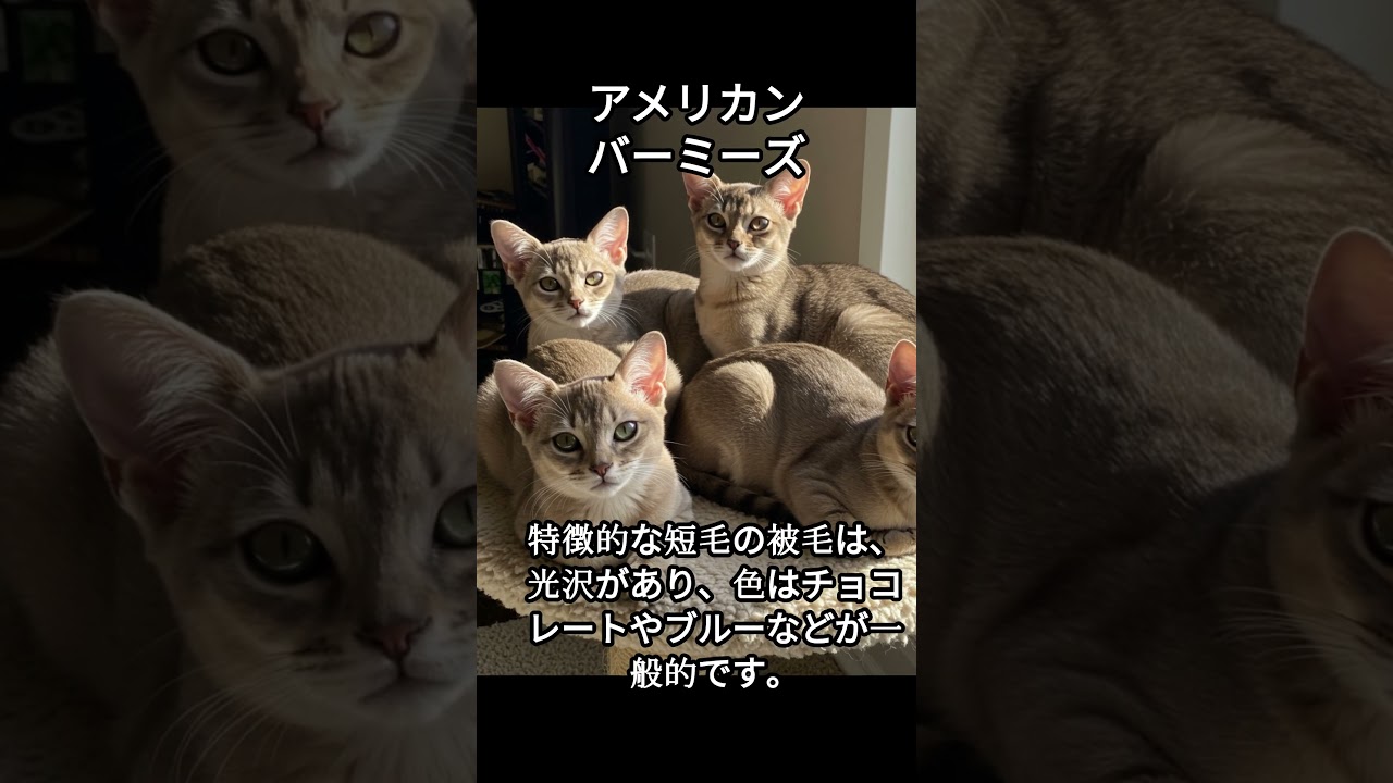 アメリカンバーミーズのかわいい生態、雑学【猫】#cat#catshortsvideo #ねこ#ネコ#猫#かわいい#雑学#豆知識#解説