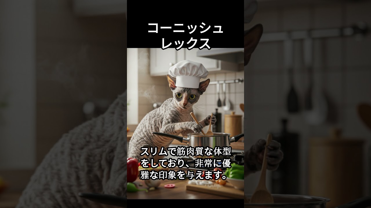 コーニッシュレックスのかわいい生態、雑学【猫】#cat#catshortsvideo #ねこ #ネコ #猫 #子猫  #かわいい #雑学 #豆知識 #解説