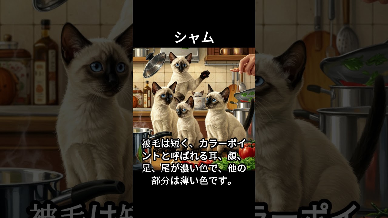 シャムのかわいい生態、雑学【猫】#cat#catshortsvideo #ねこ #ネコ #猫 #子猫  #かわいい #雑学 #豆知識 #解説