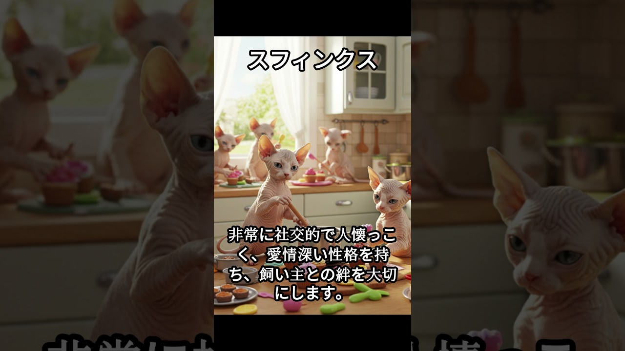 スフィンクスのかわいい生態、雑学【猫】#cat#catshortsvideo #ねこ #ネコ #猫 #子猫  #かわいい #雑学 #豆知識 #解説