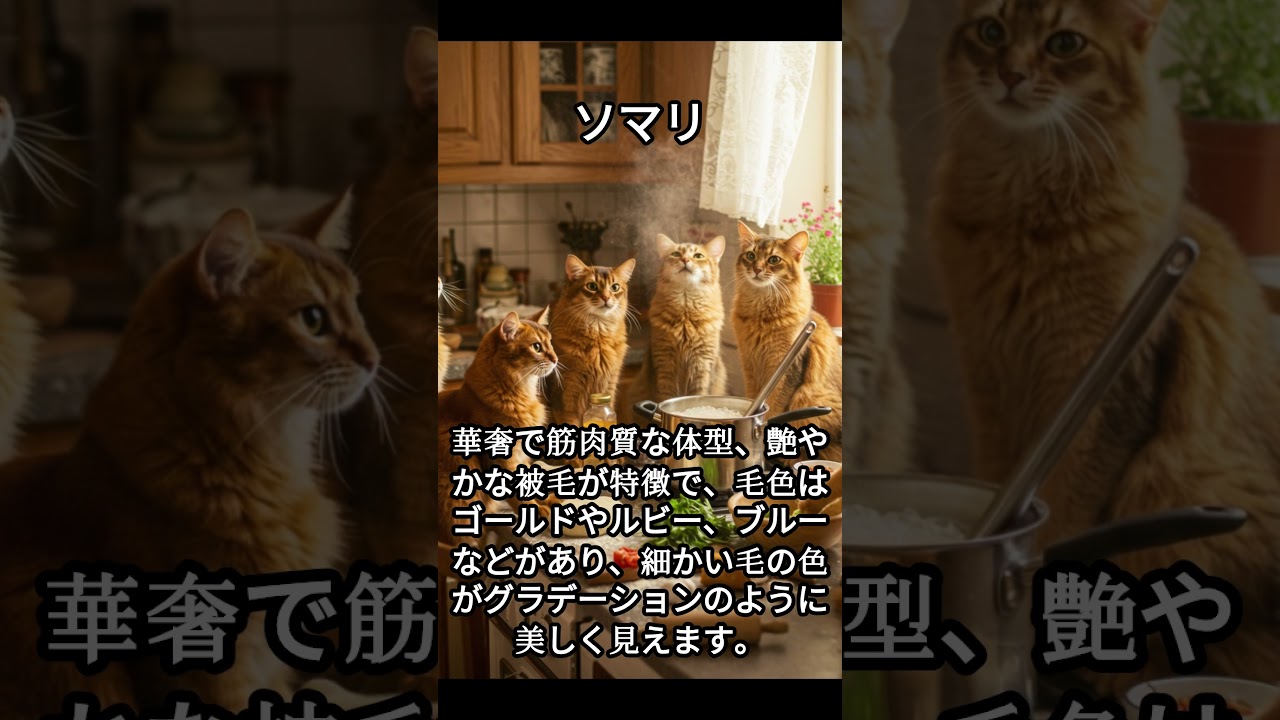 ソマリのかわいい生態、雑学【猫】#cat#catshortsvideo #ねこ #ネコ #猫 #子猫  #かわいい #雑学 #豆知識 #解説