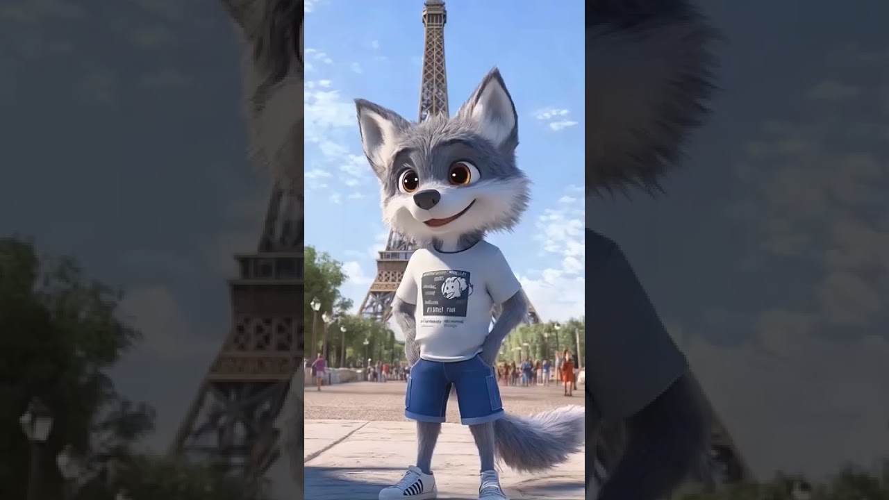 A wolf pup’s grand adventure: Egypt🇪🇬 → Paris🇫🇷→Rome🇮🇹  #Shorts #WolfPup