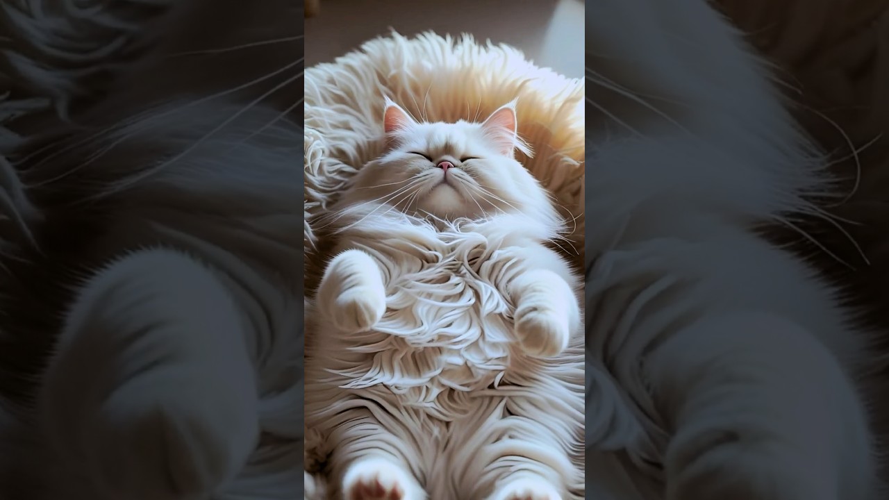高貴な猫さまの寝姿…😌✨ ゴージャスなペルシャ猫のすやすやタイム #Shorts