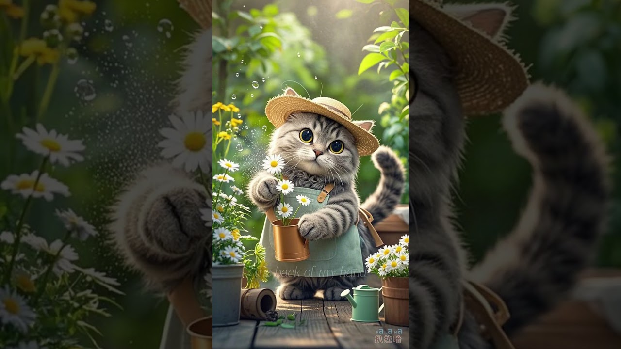 柯尼斯卷毛猫·花艺师🌻 Cornish Rex Florist - When curly fur meets wildflower chic 🌿🐾  #cat #pawlice #cute