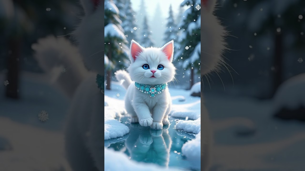 The Healing Time of a Ragdoll Kitten in the Snowy Forest #cat