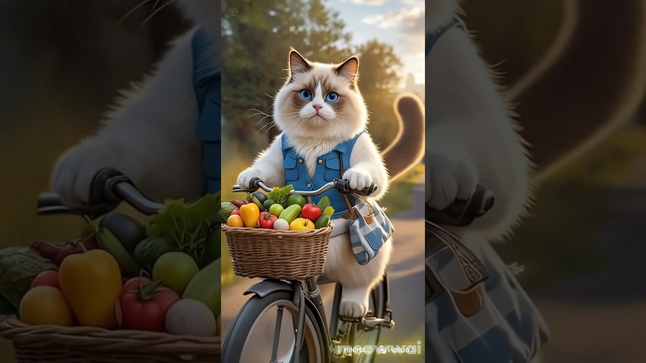 Cute Ragdoll Cat Cooks Pizza Like a Pro 🍕🐱  #cat #catchef #catcookingshow #funnycats #catai #shorts