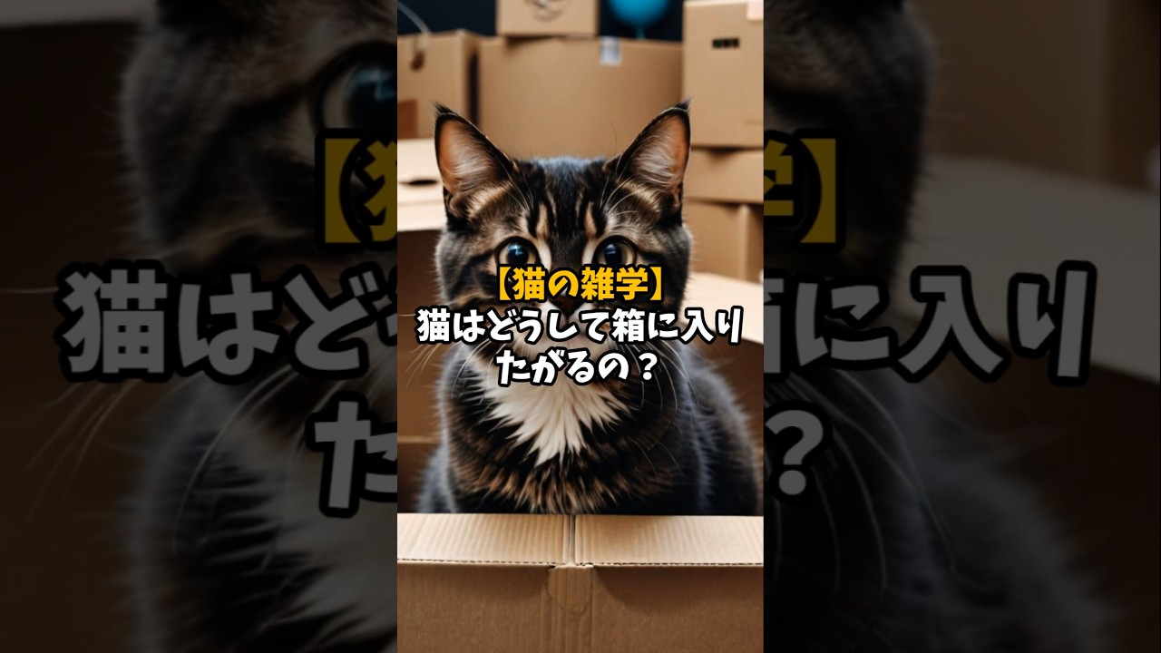 【猫の雑学】猫はどうして箱に入りたがるの？　#shorts    #猫 　#猫のいる暮らし