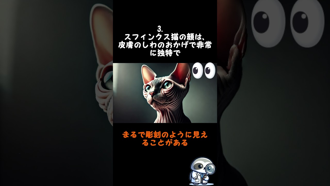 ヤバイ！？まるで『宇宙猫？』スフィンクス【猫の雑学10選】 #shorts #雑学 #猫動画