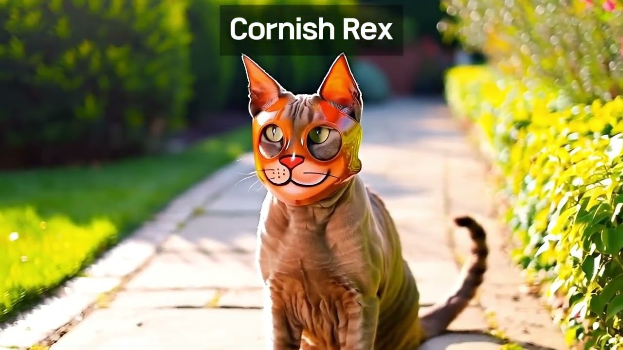 Masked Cornish Rex | Cute Cat Shorts
