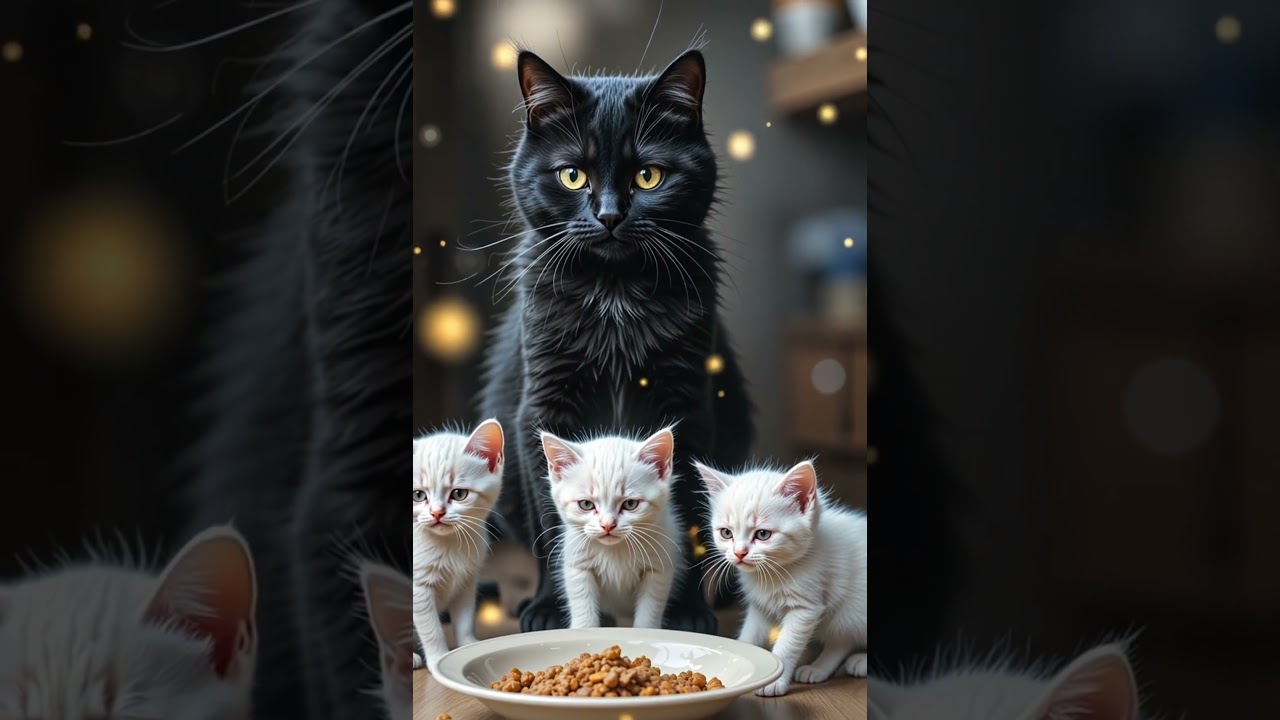 "The Black Cat's Change"#AnimalStory #MoralStory #BlackCat #KittenTale #shorts