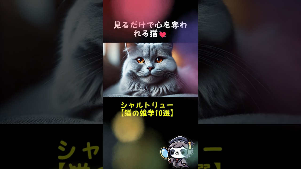 フランス発！世界一優雅な猫 シャルトリュー【猫の雑学】 #shorts  #雑学  #猫動画