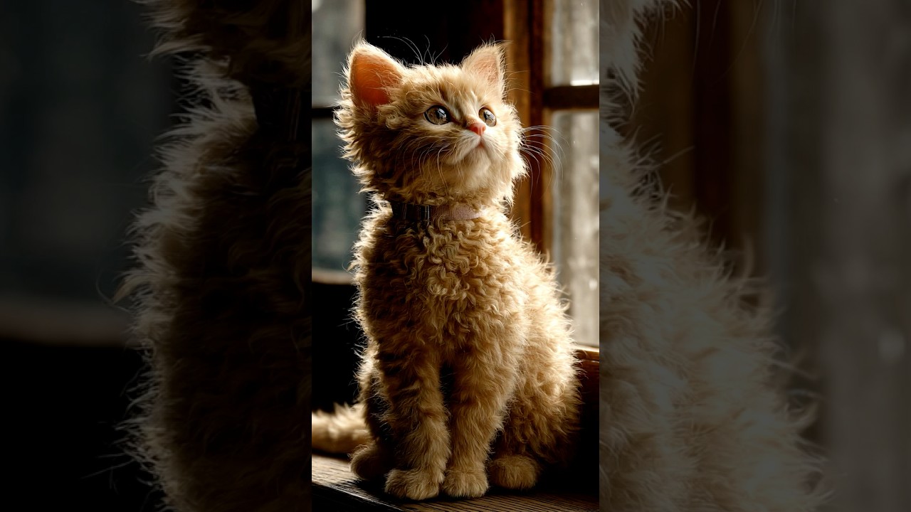 [Breathtaking] Laperm Cat Staring Into The Night Sky